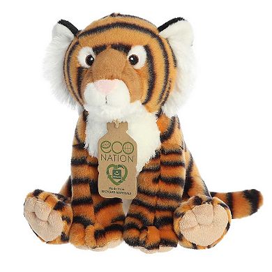 Aurora Medium Orange Eco Nation Eco Hugs 12" Bengal Tiger Eco-friendly Stuffed Animal