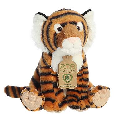 Aurora Medium Orange Eco Nation Eco Hugs 12" Bengal Tiger Eco-friendly Stuffed Animal