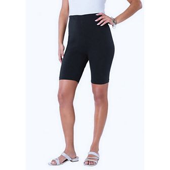 Roaman's Women's Plus Size Plus Size Everyday Essential Stretch Bike Shorts
