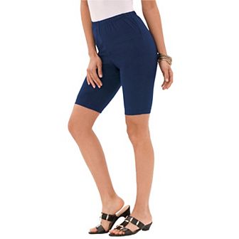 Roaman's Women's Plus Size Plus Size Everyday Essential Stretch Bike Shorts