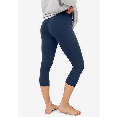 ellos Plus Size Knit Capri Leggings