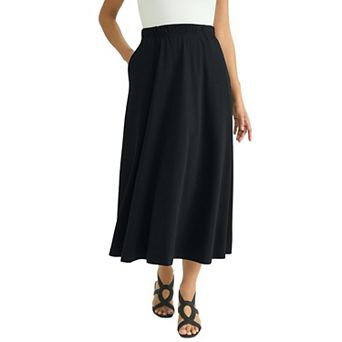 Jessica London Women's Plus Size Soft Ease Midi Skirt