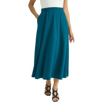 Jessica London Women's Plus Size Soft Ease Midi Skirt
