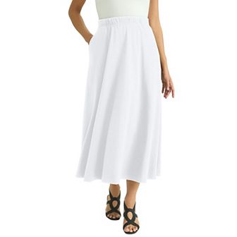 Jessica London Women's Plus Size Soft Ease Midi Skirt