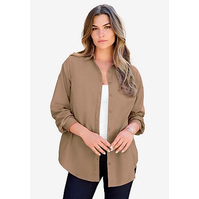 Roaman's Women's Plus Size Cami With Built-In Bra And Adjustable Straps