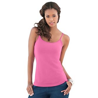 Roaman's Women's Plus Size Plus Size Cami With Built-In Bra And Adjustable Straps