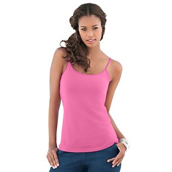 Roaman's Women's Plus Size Cami With Built-In Bra And Adjustable Straps