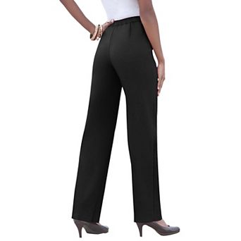 Roaman's Women's Plus Size Petite Plus Size Classic Bend Over Pant