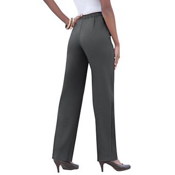 Roaman's Women's Plus Size Petite Plus Size Classic Bend Over Pant