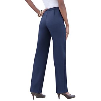 Roaman's Women's Plus Size Petite Plus Size Classic Bend Over Pant