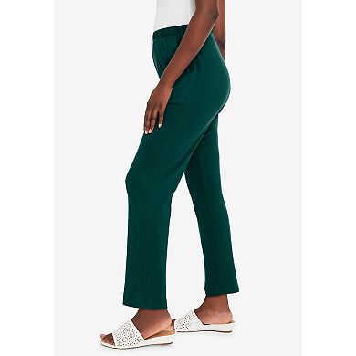 Jessica London Women's Plus Size Soft Ease Straight-Leg Pant