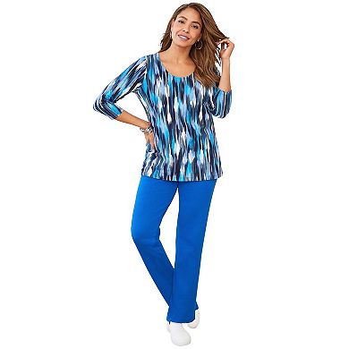 Jessica London Women's Plus Size Soft Ease Straight-Leg Pant