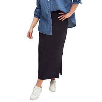 ellos Plus Size Knit Maxi Skirt