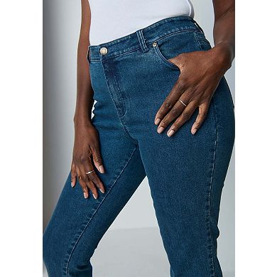 Jessica London Women's Plus Size Petite True Fit Stretch Denim Straight Leg Jean