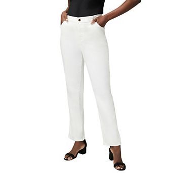 Jessica London Women's Plus Size Petite True Fit Stretch Denim Straight Leg Jean