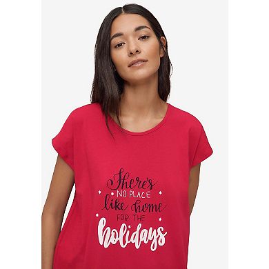 Ellos Plus Size Cap Sleeve Sleep Shirt