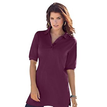 Roaman's Women's Plus Size Oversized Polo Tunic