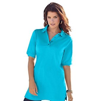 Roaman's Women's Plus Size Oversized Polo Tunic