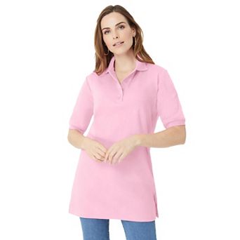 Roaman's Women's Plus Size Oversized Polo Tunic