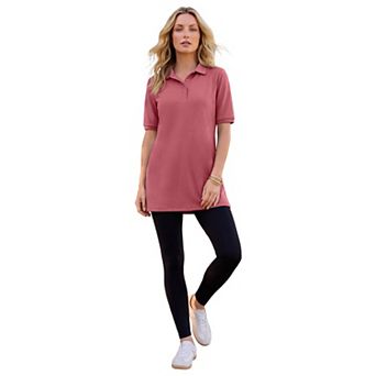 Roaman's Women's Plus Size Oversized Polo Tunic