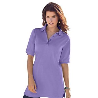 Roaman's Women's Plus Size Oversized Polo Tunic