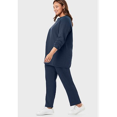 Woman Within Plus Size Fleece Sweatshirt Set