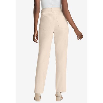 Jessica London Women's Plus Size Tall Classic Cotton Denim Straight-leg Jean