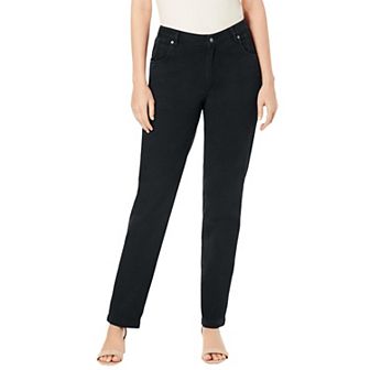 Jessica London Women's Plus Size Tall Classic Cotton Denim Straight-Leg Jean