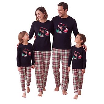 Dreams & Co. Plus Size Long Sleeve Knit PJ Set