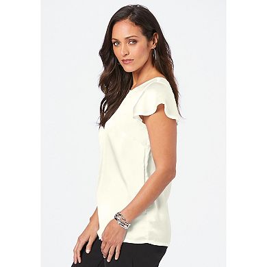 Jessica London Women's Plus Size Satin Blouse