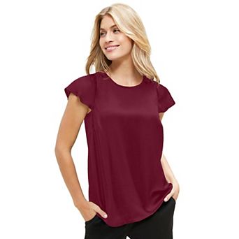 Jessica London Women's Plus Size Satin Blouse