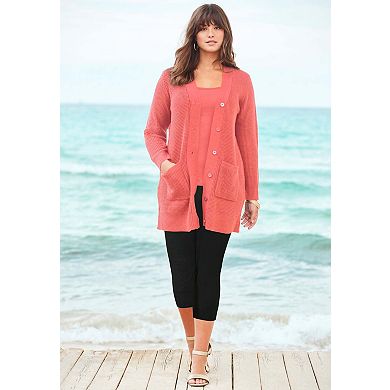 Roaman's Women's Plus Size Essential Stretch Capri Legging