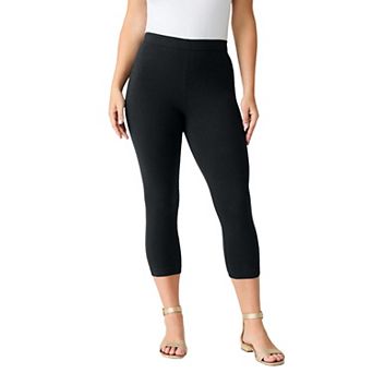 Roaman's Women's Plus Size Plus Size Essential Stretch Capri Legging