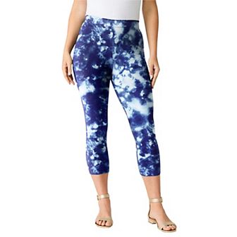 Roaman's Women's Plus Size Plus Size Essential Stretch Capri Legging