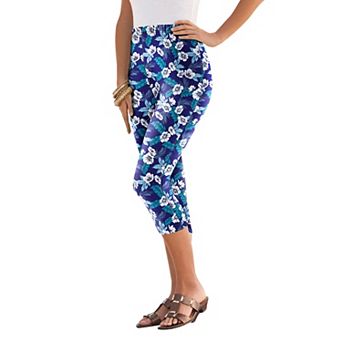 Roaman's Women's Plus Size Essential Stretch Capri Legging