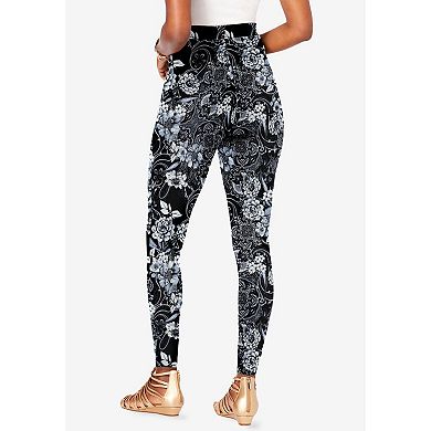 Roaman's Women's Plus Size Ankle Length Essential Stretch Legging