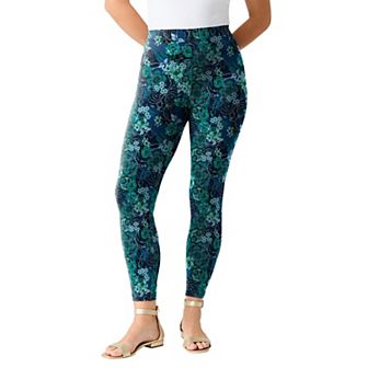 Roaman's Women's Plus Size Plus Size Ankle Length Essential Stretch Legging