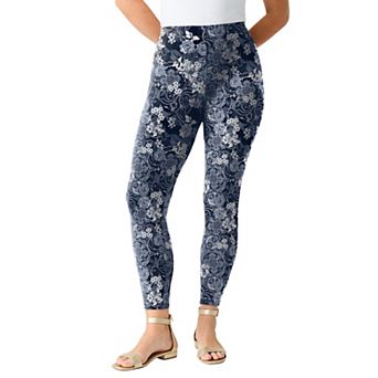 Roaman's Women's Plus Size Ankle Length Essential Stretch Legging