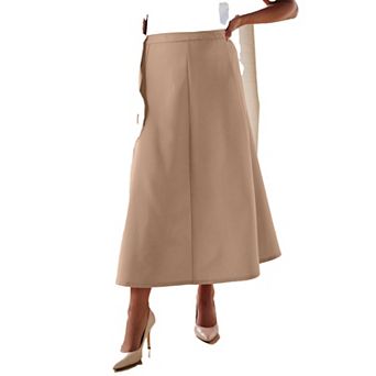 Roaman's Women's Plus Size Bend Over A Line Skirt