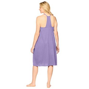 Dreams & Co. Plus Size Breezy Eyelet Short Nightgown