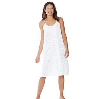 Dreams & Co. Plus Size Breezy Eyelet Short Nightgown