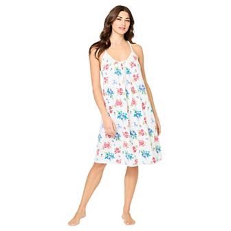 Dreams & Co. Plus Size Breezy Eyelet Short Nightgown