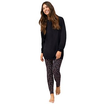 ellos Plus Size 2 pc Tunic & Legging PJ Set