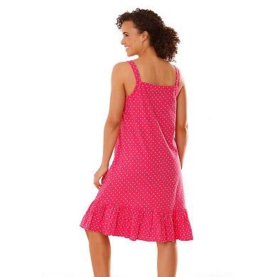 Dreams & Co. Plus Size Sleeveless Knit Chemise Sleepshirt