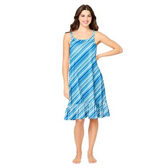 Dreams & Co. Plus Size Sleeveless Knit Chemise Sleepshirt