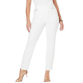 Jessica London Women's Plus Size Tall Comfort Waist Stretch Denim Straight Leg Jean