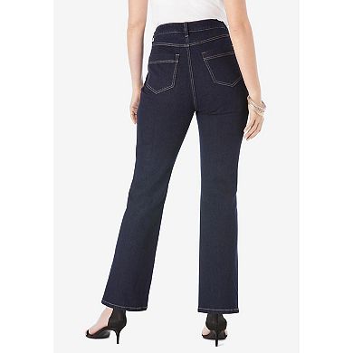 Roaman's Women's Plus Size Plus Size Embroidered Bootcut Jean