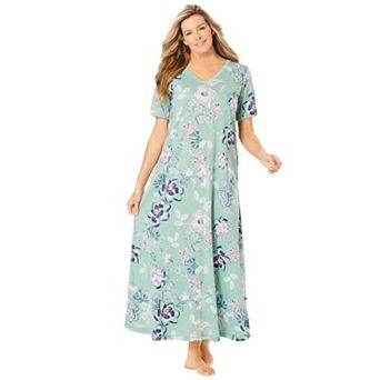 Dreams & Co. Plus Size Petite Long T-Shirt Lounger