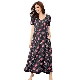 Dreams & Co. Plus Size Petite Long T-Shirt Lounger