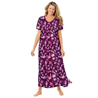 Dreams & Co. Plus Size Petite Long T-Shirt Lounger
